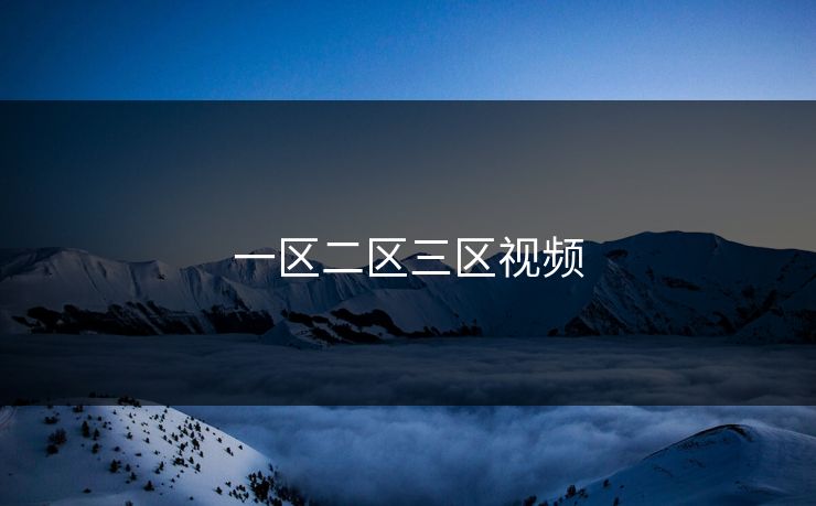 一区二区三区视频